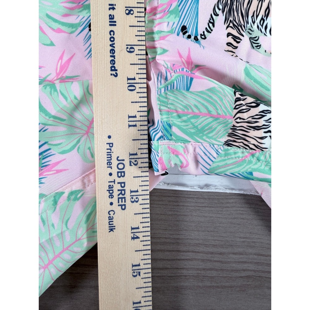 Dolfin Men's Uglies‎ 8" Boardy Swim Shorts Pink Tiger Palm Tree Size M NWT - Picture 5 of 10